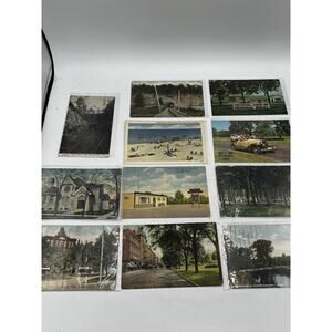 Lot 11 Antique Ohio Postcards Sandusky Cedar Point Put In Bay Railroad Tunnel